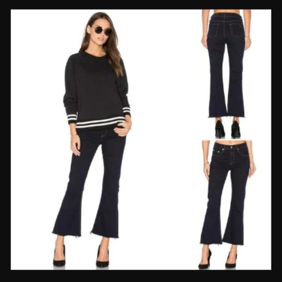 Rag & Bone 10"inch crop Flared Japanese denim Jeans 10w +MEASUREMENT 98%cotton - Picture 13 of 13